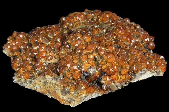 Spessartine Garnets & Smoky Quartz on Feldspar - China #95185